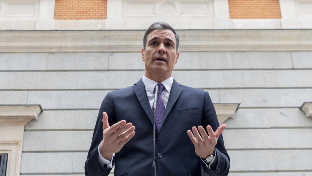El presidente del Gobierno, Pedro Sánchez, este martes en el Congreso de los Diputados.