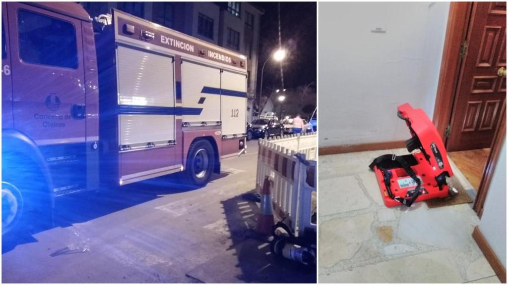 Operativo realizado ayer en Oleiros.