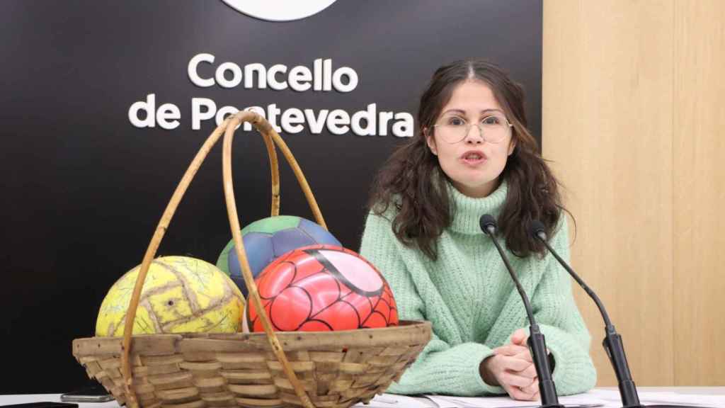 Pelotas recogidas del jardín del convento de Santa Clara.