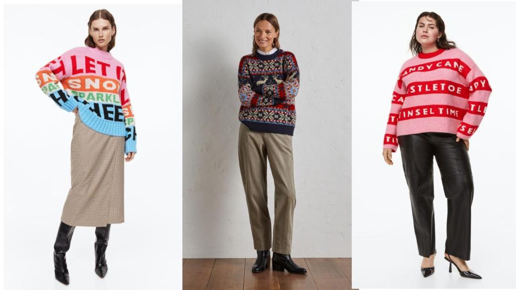 De izda. a dcha.: modelos de H&M (primero y tercero) y Lloyd's en El Corte Inglés.