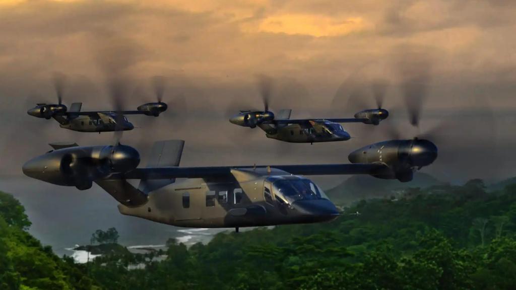 Ilustración de una flota de V-280 Valor