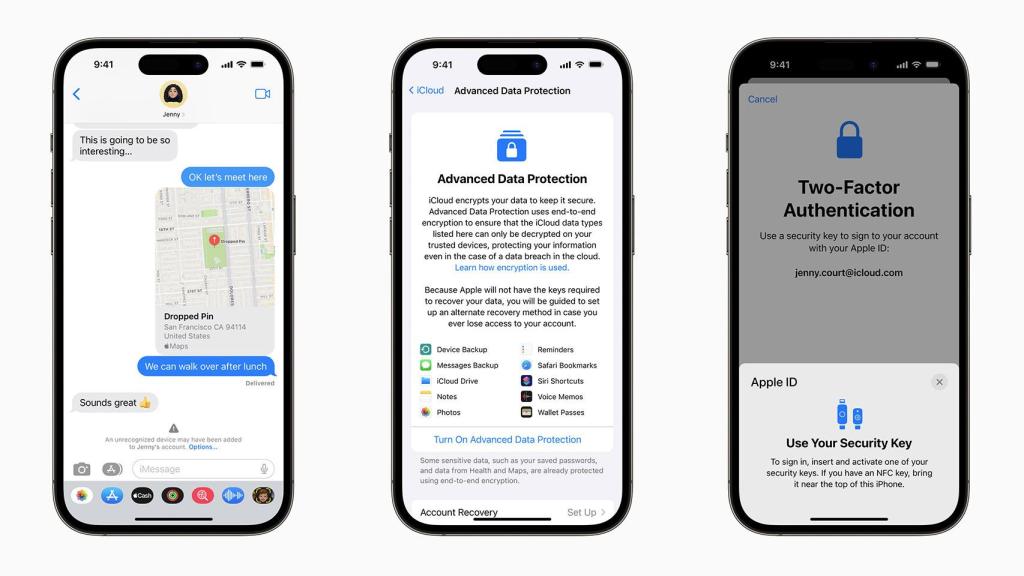Funciones de Apple en un iPhone.