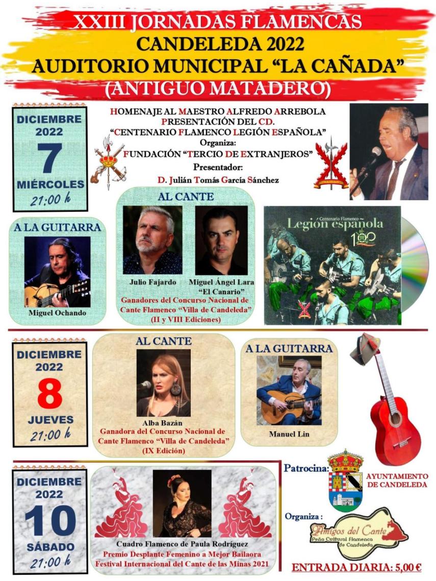 Cartel de las jornadas de flamenco de Candeleda.