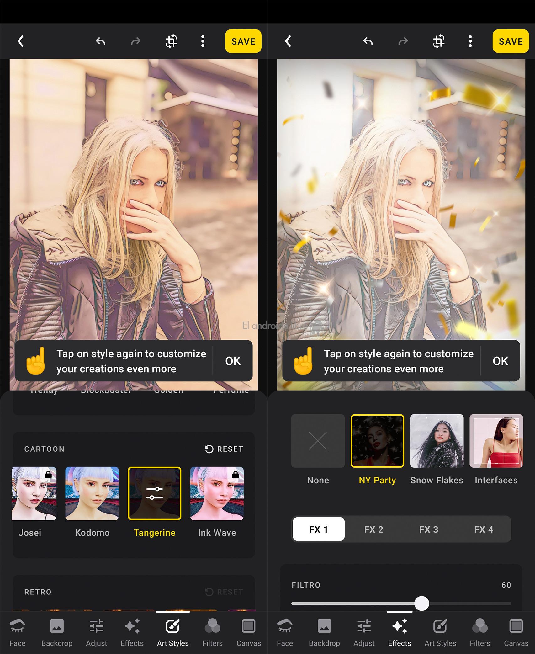 Algunos retoques previos con Lensa