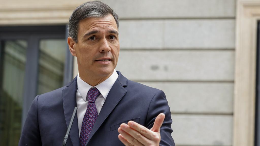 El presidente del Gobierno, Pedro Sánchez, en el acto institucional del Día de la Constitución.