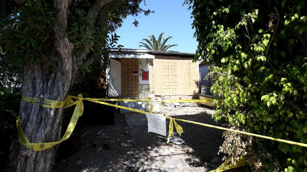 El estado de la casa contra la que Anne Heche estrelló su vehículo.