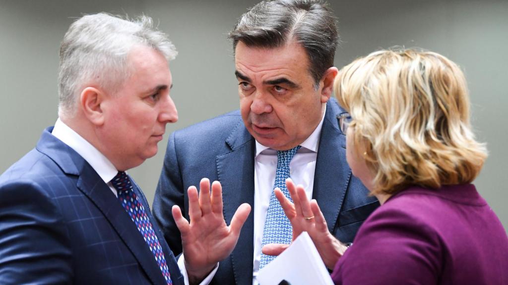 El vicepresidente de la Comisión, Margaritis Schinas, durante la reunión de ministros del Interior de la UE