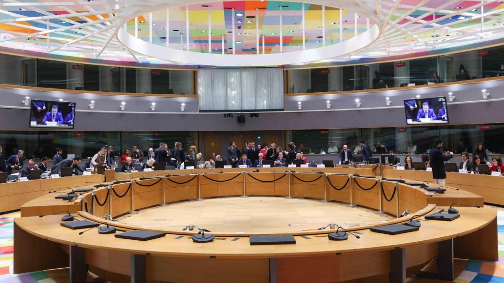 Los ministros de Empleo de la UE, durante la reunión de este jueves en Bruselas