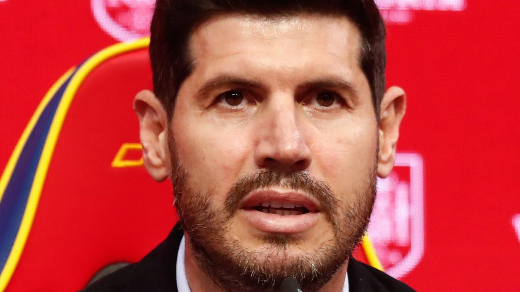 Albert Luque, durante un acto de la Federación