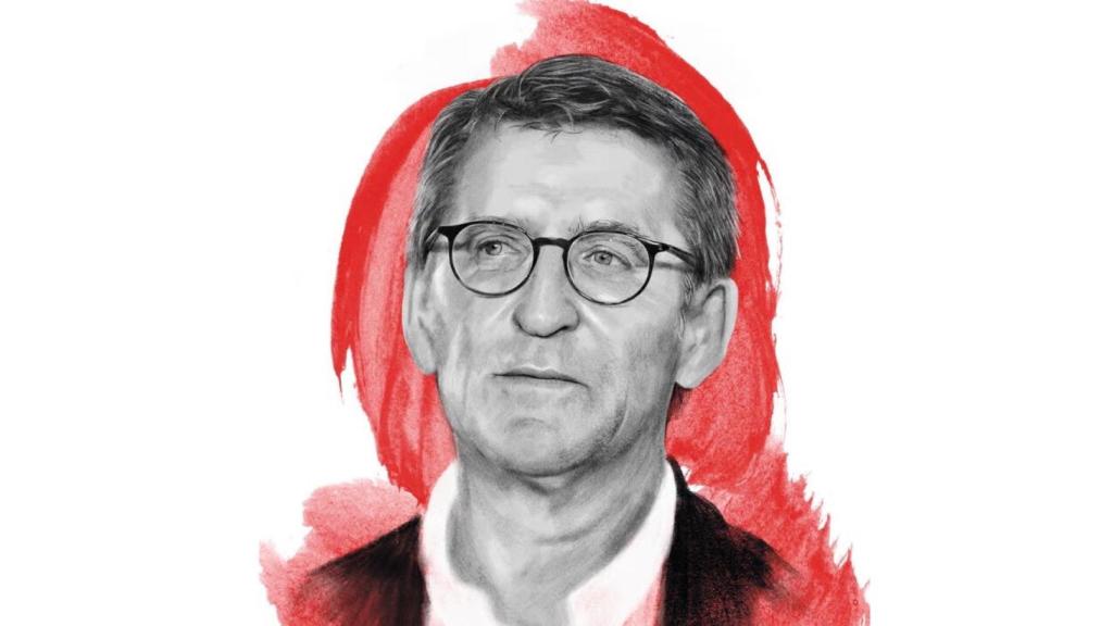 Alberto Núñez Feijóo, en el montaje como personaje del año para la revista 'Politico'.