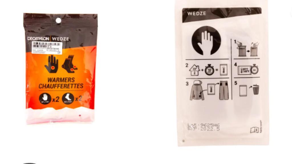 Lote calientamanos y calientapiés.