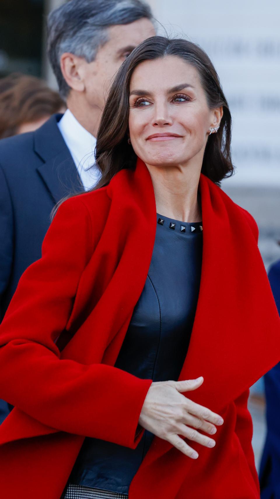 La reina Letizia asistiendo a la 10 edición de las Mujeres Juristas, en Madrid.