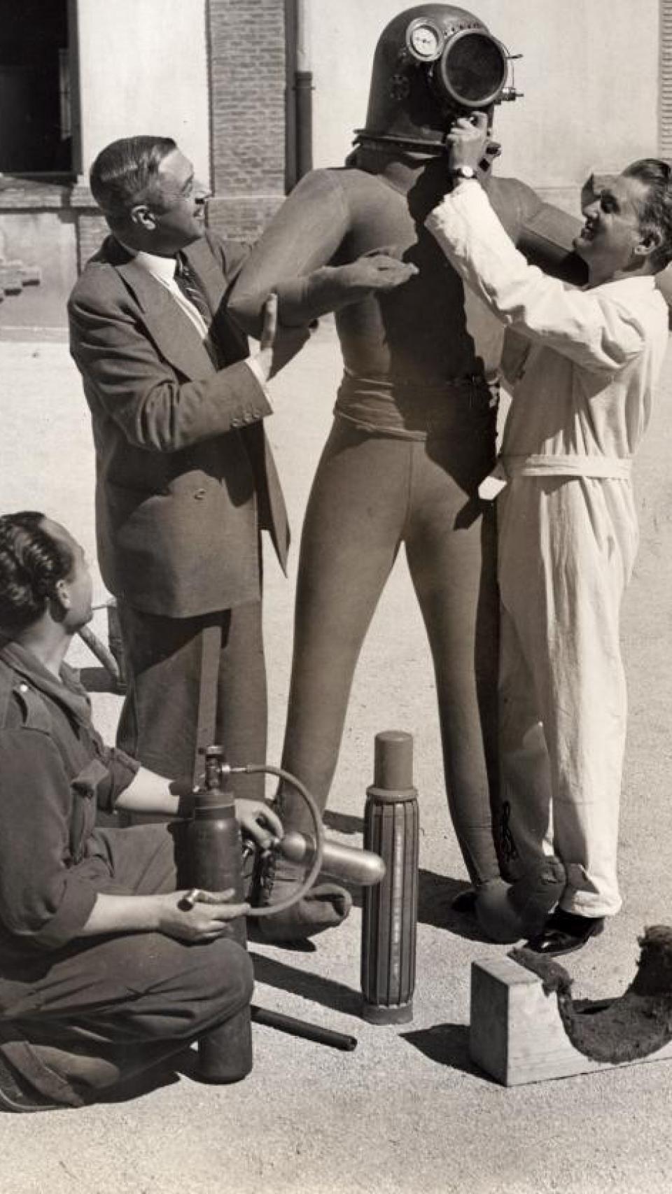 Capas interiores de la escafandra de Emilio.