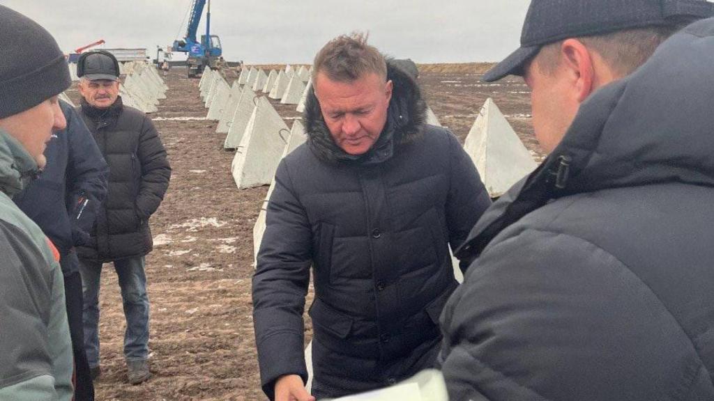 Posiciones defensivas en el Oblast de Kursk en Rusia cerca de la frontera ucraniana.