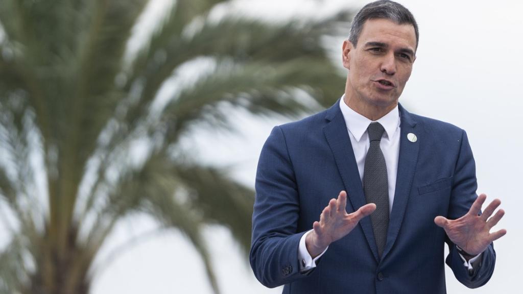 El presidente del Gobierno, Pedro Sánchez, este viernes en la Ciudad de la Luz (Alicante).