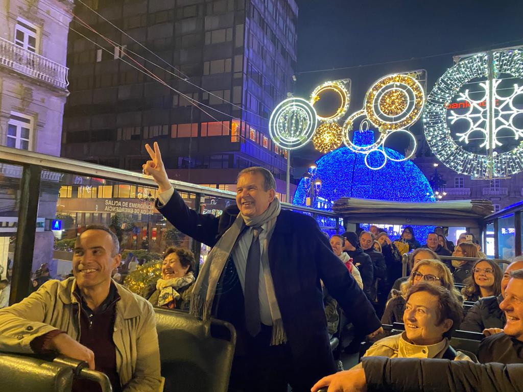 Viaje inaugural del NadalBus de Vigo. Foto: Concello de Vigo