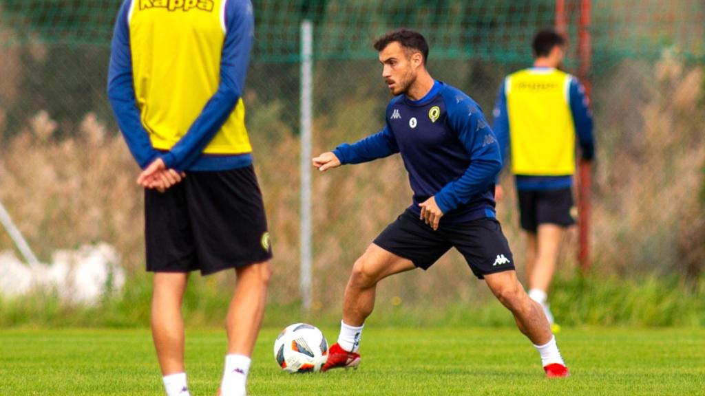El Hércules, en el entrenamiento de este sábado, se enfrentará al Deportivo Aragón.