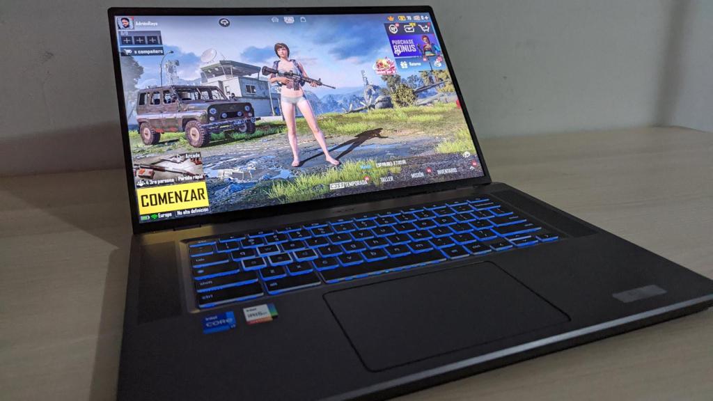 PUBG Mobile ejecutándose en el Chromebook 516 GE de Acer