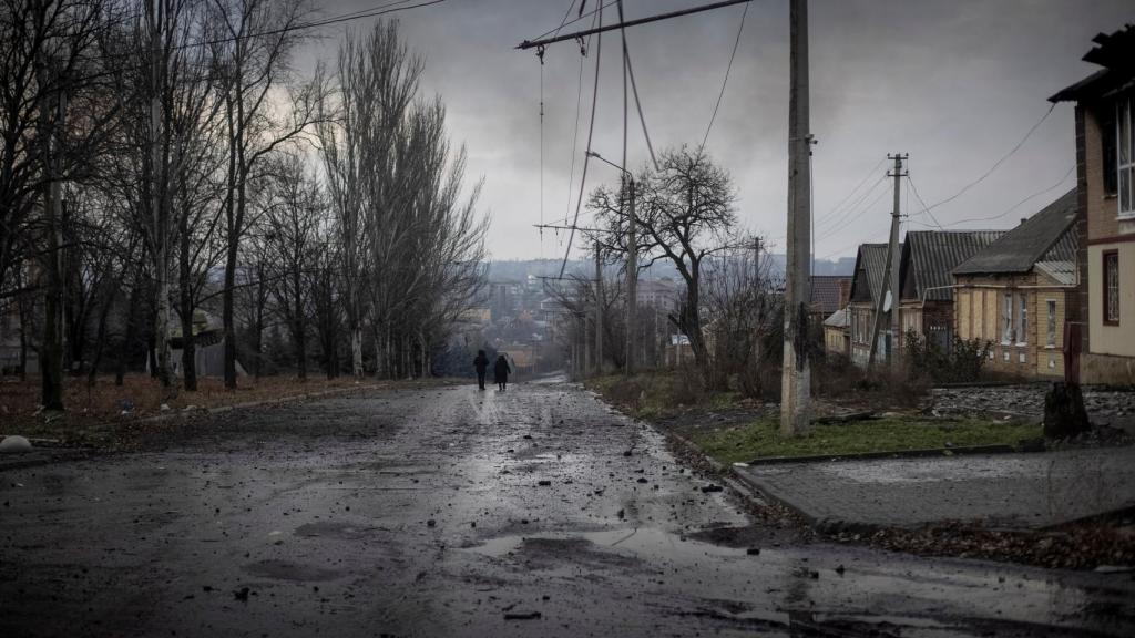 Imagen de la destrucción en la ciudad de Bajmut.