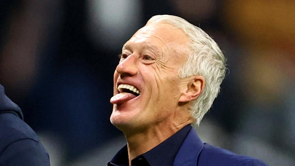 Deschamps celebra el pase de Francia en el partido ante Inglaterra.