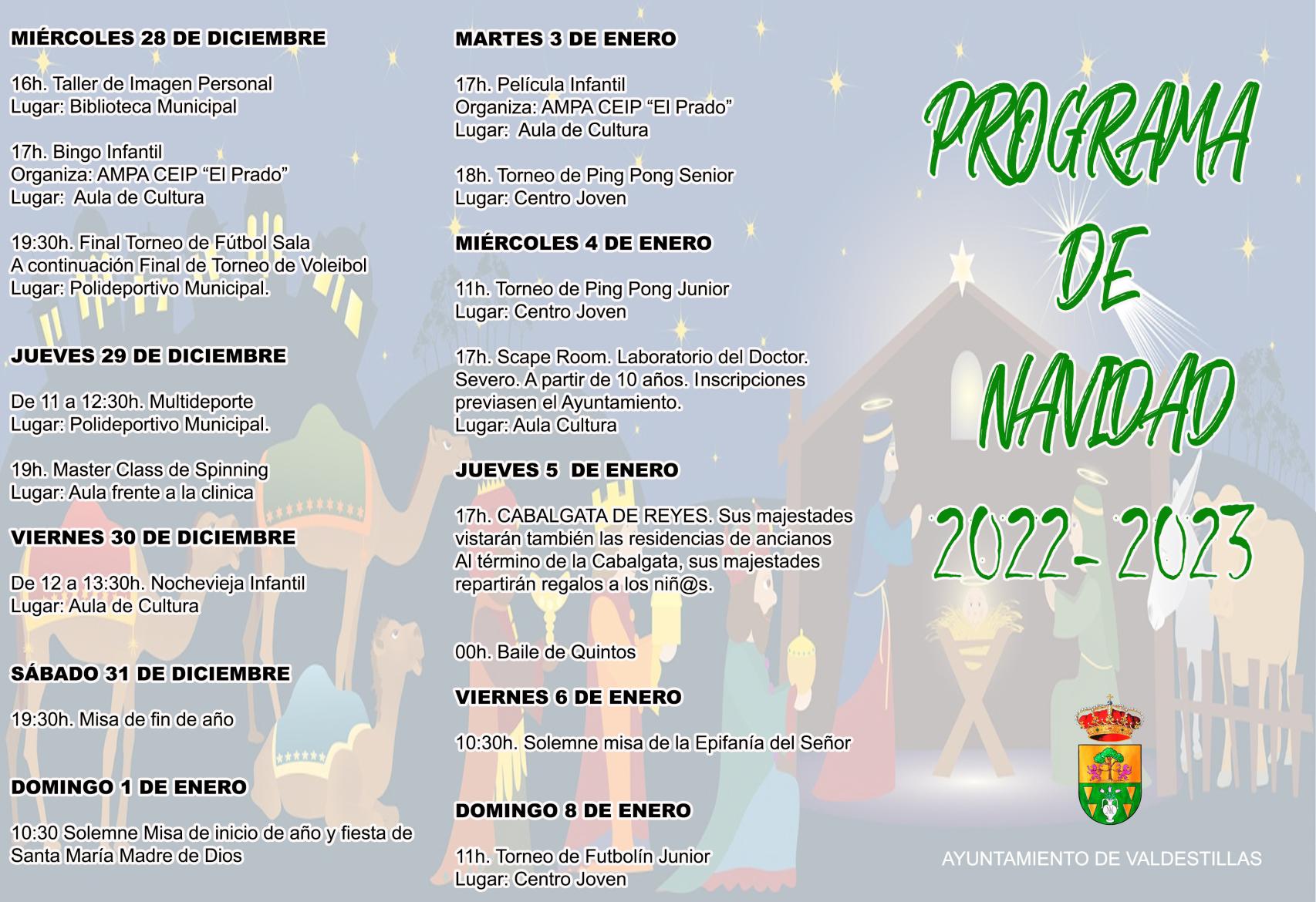 Valdestillas Programa Navidad 2