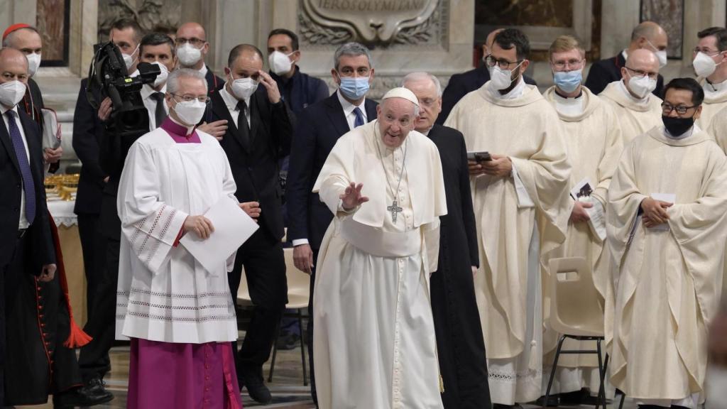 El papa Francisco en la Basílica de San Pedro.