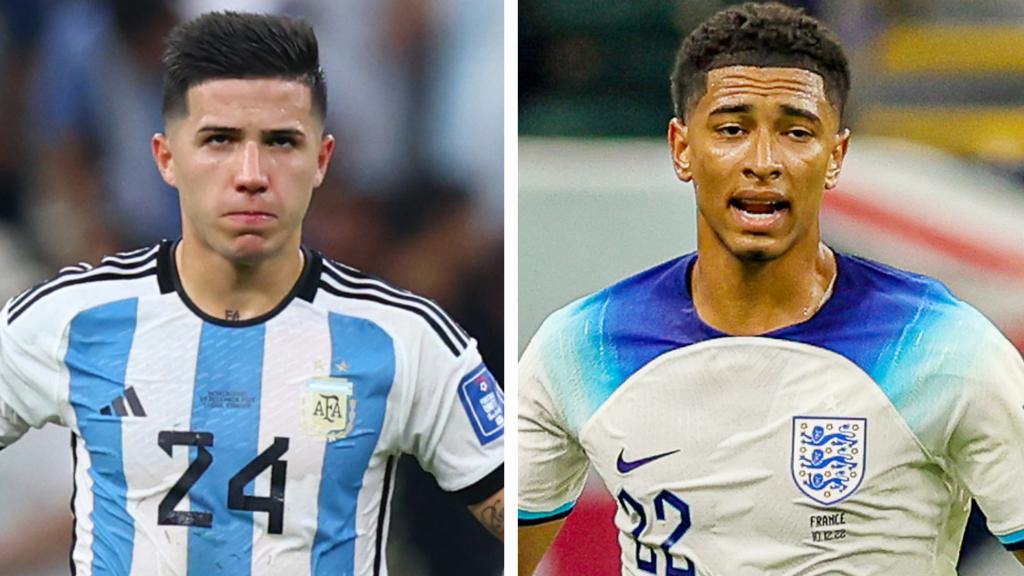 Enzo Fernández y Jude Bellingham