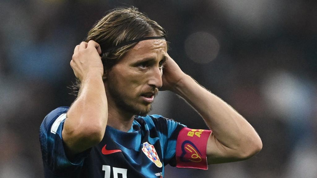 Luka Modric, con la selección de Croacia en el Mundial de Qatar 2022