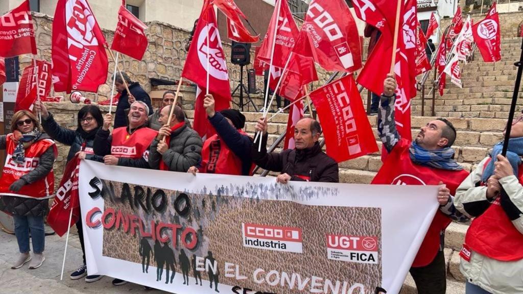 Huelga del sector del calzado. Foto: UGT.