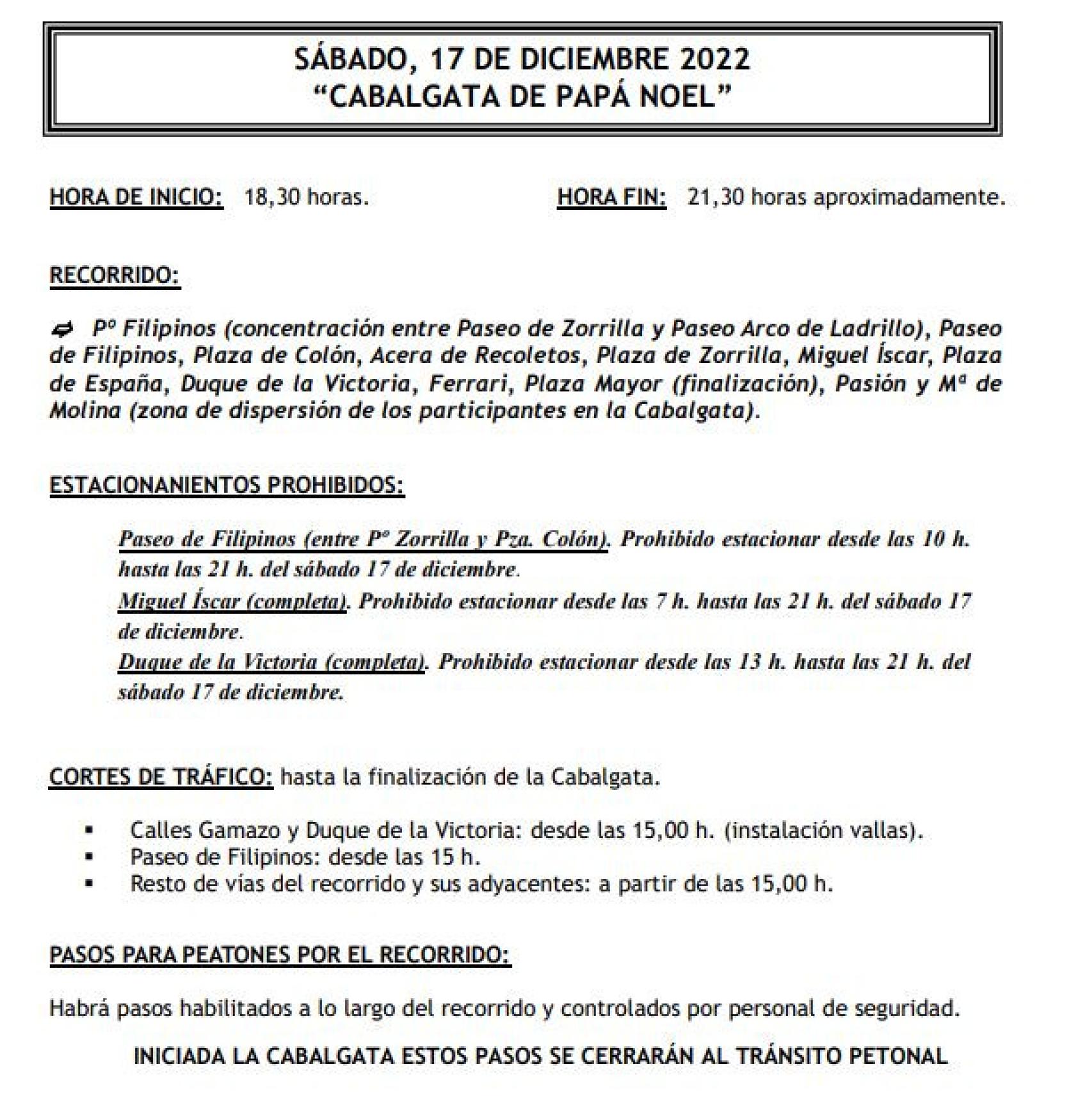 Cortes de Tráfico de la Cabalgaza 1