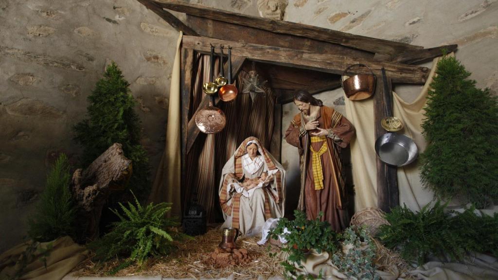 Un típico nacimiento navideño.