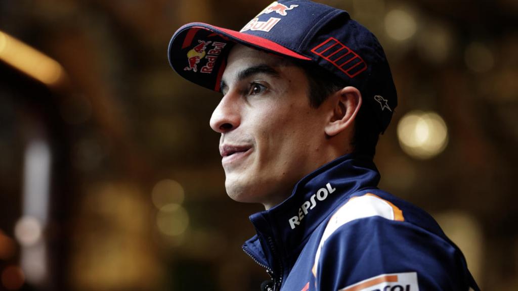 Marc Márquez, durante acto de su patrocinador Estrella Galicia en el museo MEGA