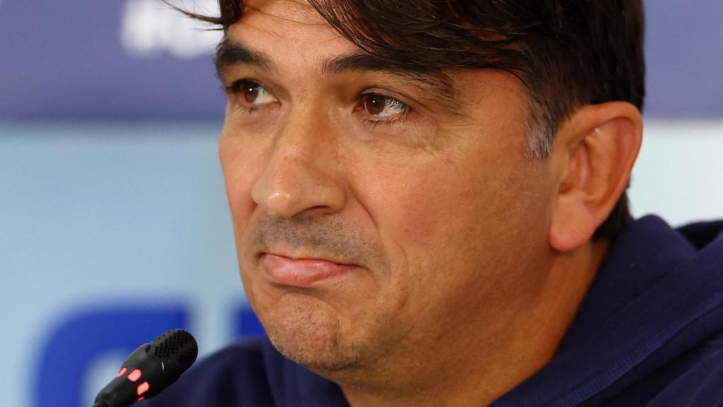 Zlatko Dalic, en rueda de prensa con la selección de Croacia en el Mundial de Qatar 2022