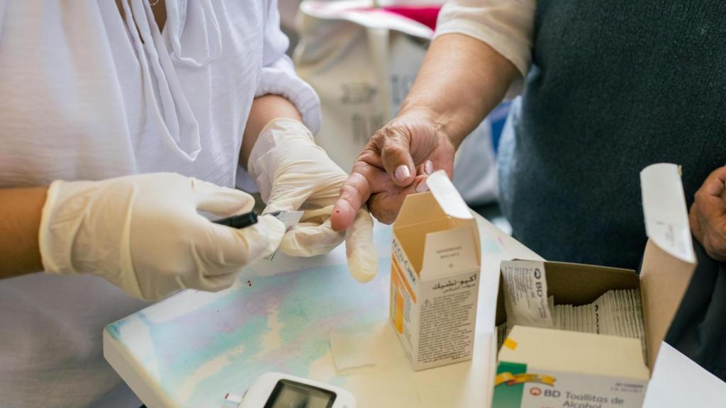 Medición de glucosa.