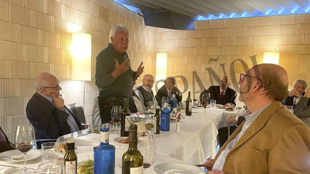 Felipe González, durante el discurso que dio a los presentes.