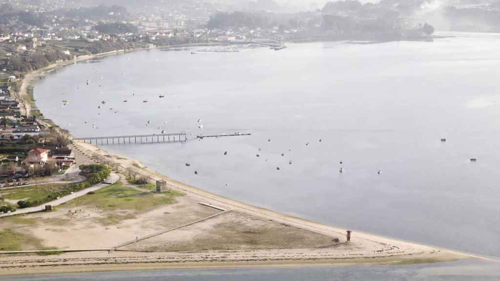 Playa de Cesantes, en Redondela (Pontevedra).