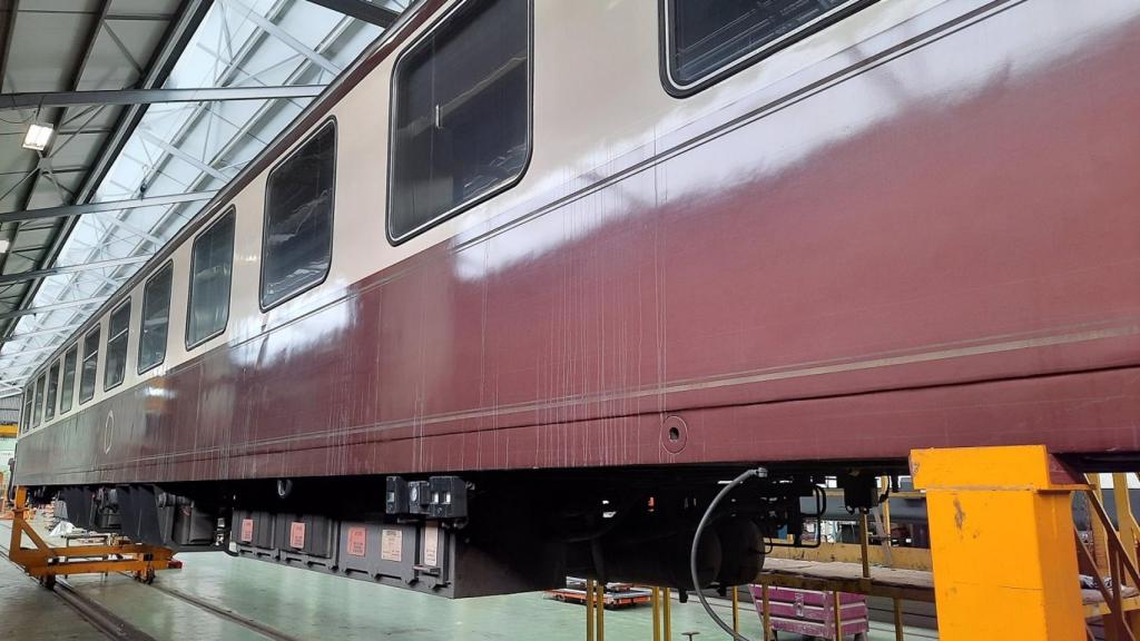 El Tren Al Ándalus durante la revisión en Los Prados, Málaga.