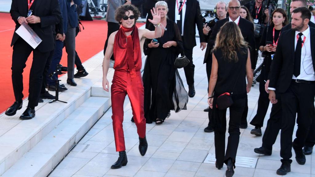 Timothée Chalamet en el Festival de Venecia.