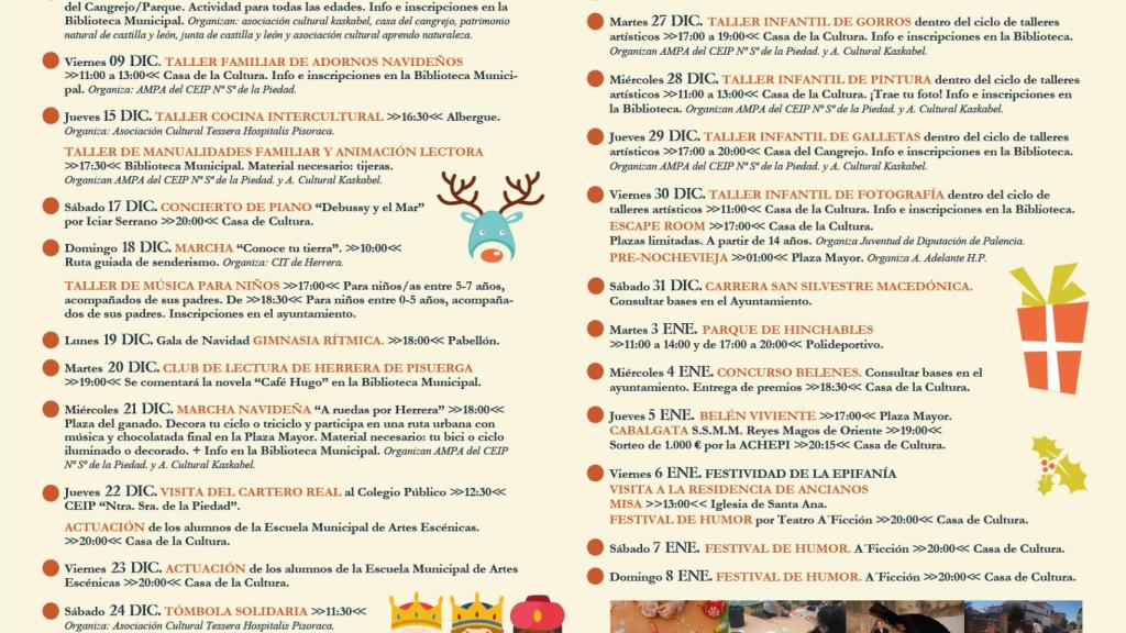 Programación de Navidad de Herrera de Pisuerga