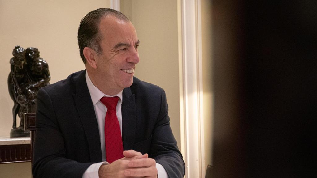 Carlos García Adanero, durante su entrevista con EL ESPAÑOL, este jueves.