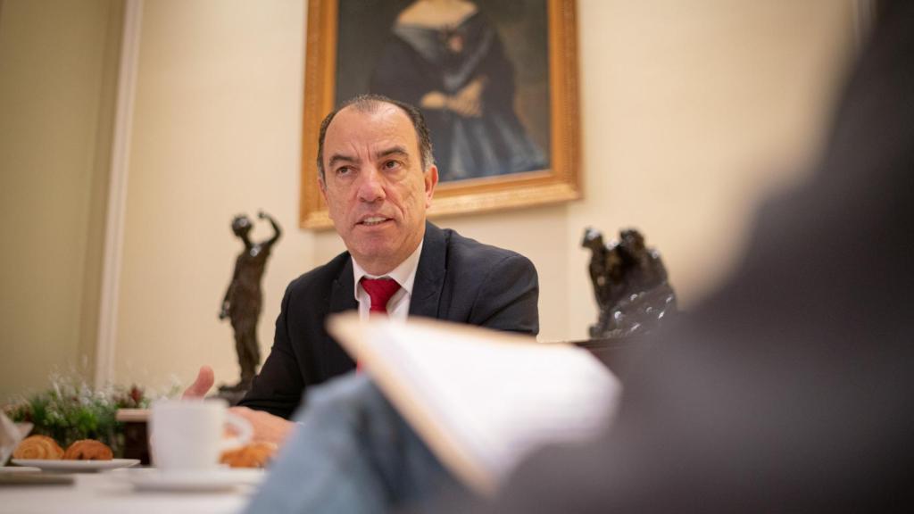 Carlos García Adanero, en el Hotel Palace, durante su entrevista EL ESPAÑOL.