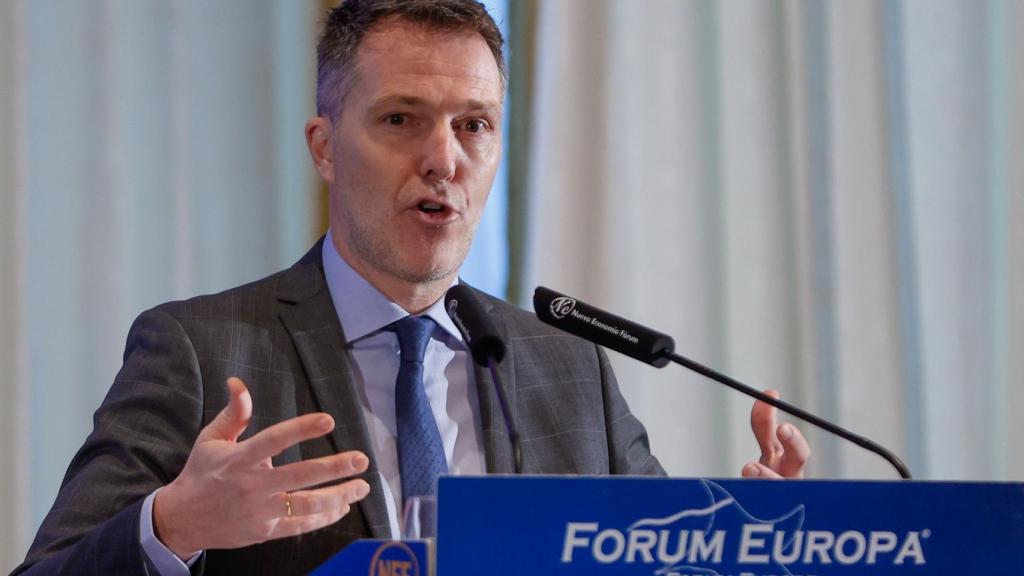 Bernd Reichart, CEO de A22 Sports Management, durante un acto de la Superliga Europea