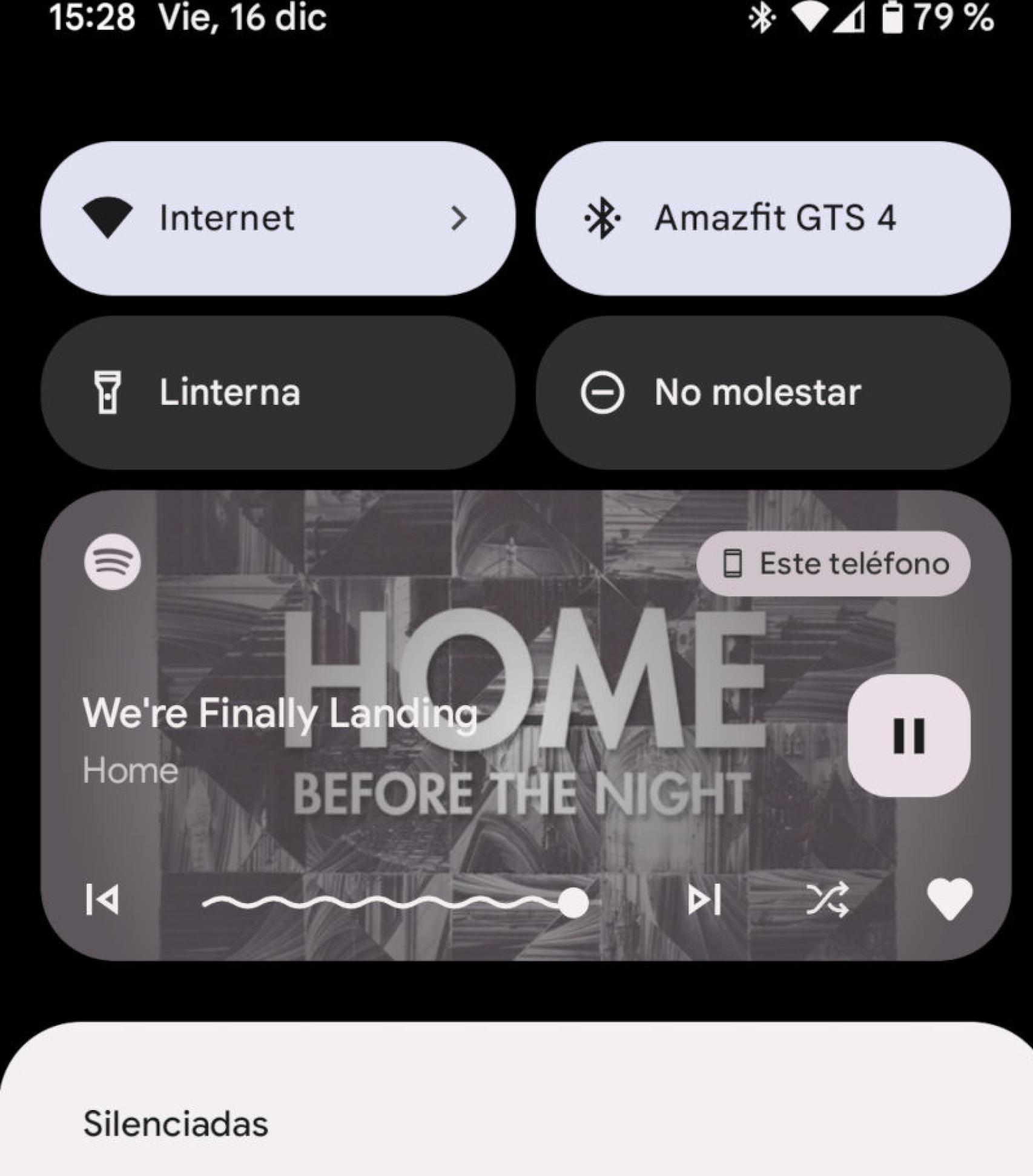 El nuevo reproductor de Android 13 con Spotify