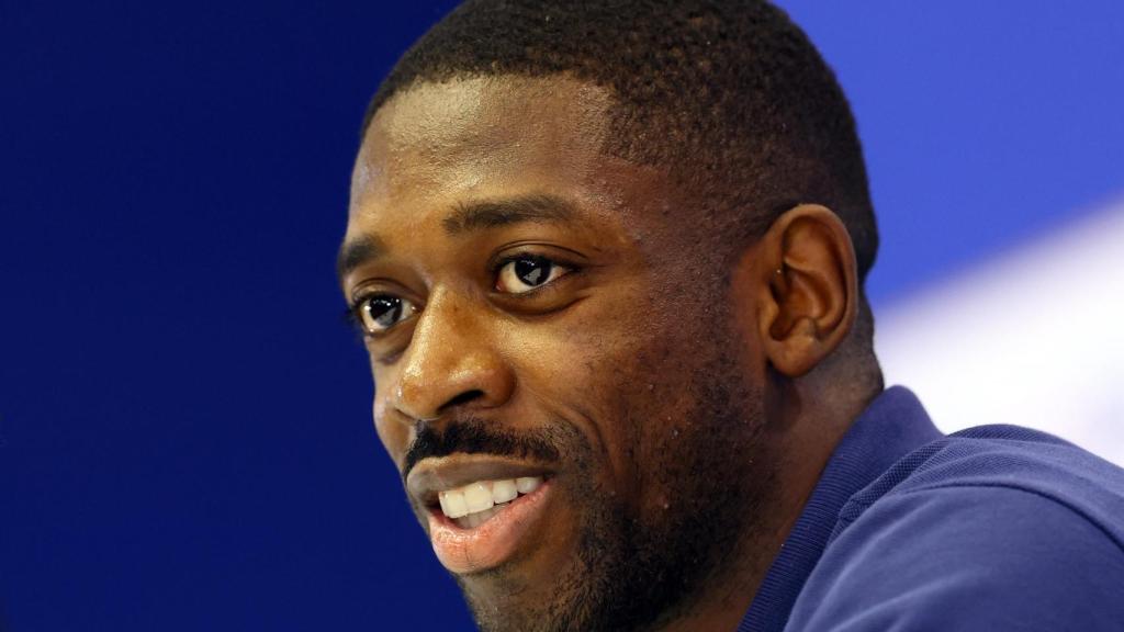 Ousmane Dembélé, en rueda de prensa con la selección de Francia durante el Mundial de Qatar 2022