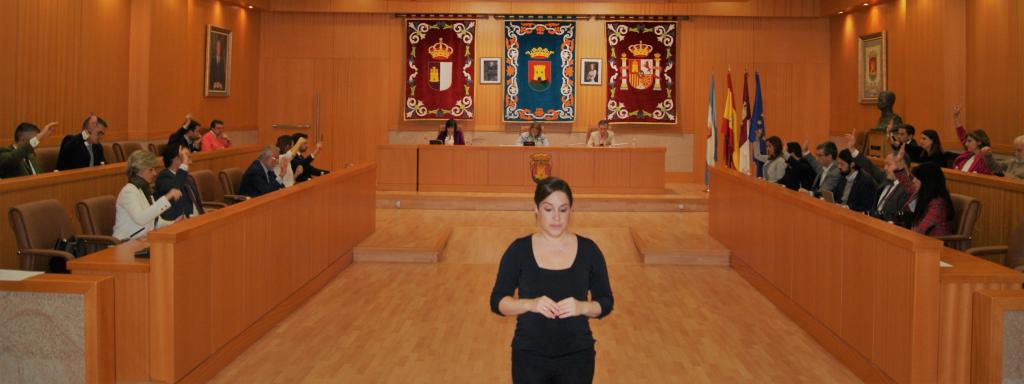 Una imagen del pleno celebrado en el Ayuntamiento de Talavera de la Reina.