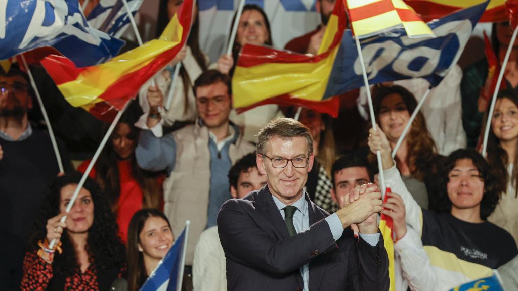 Alberto Núñes Feijóo en el acto celebrado este viernes en Feria Valencia.