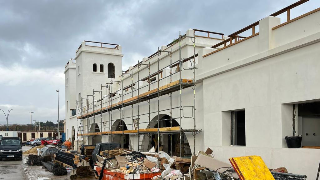 Estado actual de los trabajos en Casa de Botes, en Málaga.