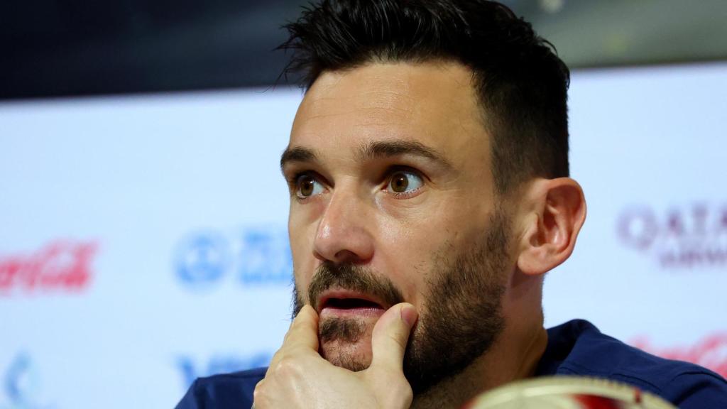 Hugo Lloris, en rueda de prensa con la selección de Francia durante el Mundial de Qatar 2022
