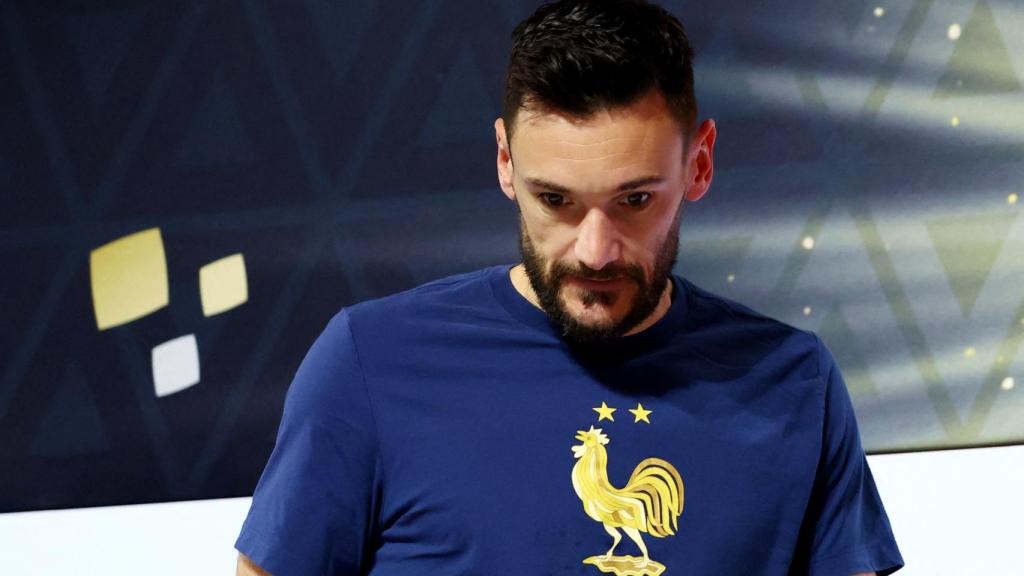 Hugo Lloris, en rueda de prensa con la selección de Francia durante el Mundial de Qatar 2022