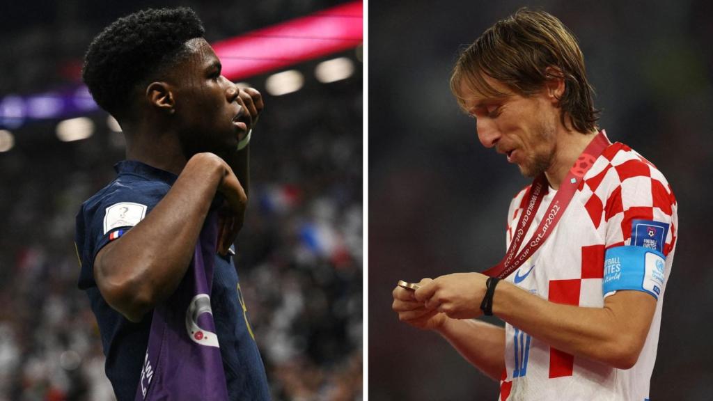 Tchouameni y Modric, durante el Mundial.